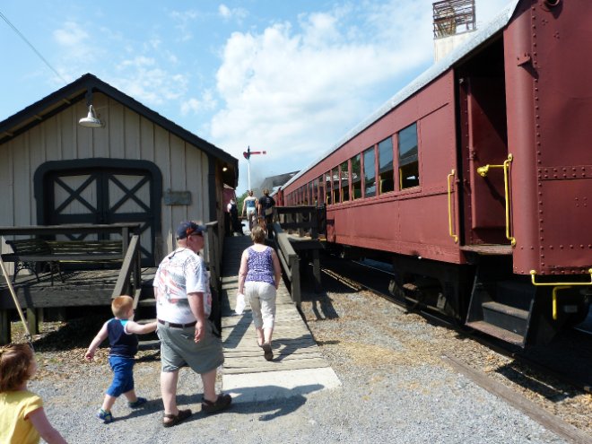 Arriving at the Walkersville Train Station
